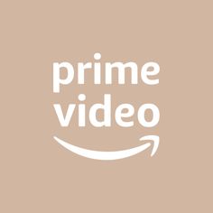 the amazon prime video logo is shown in white on a beige background with an amazon sticker