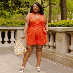 Size 18 Style, Plus Size Summer Fashion, Summer Romper Outfit, Plus Size Romper, Summer Fashion Inspo, #summerstyles #linenromper #styleinspo #plussizestyle #plussizefashion #targetstyle #shopltk #ltkcurves #summerfashion #summerromper Stylish Black Women, Orange Outfits, Colorful Romper, Outfits Vacation, Romper Summer, Outfit Plus Size, Plus Size Style, 2024 Outfits, Plus Size Summer Outfit