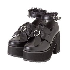 Goth Shoes, 일본 패션, Dr Shoes, Fotografi Digital, Kawaii Shoes, New Rock, Aesthetic Shoes, Bow Sneakers