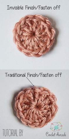 Invisible Finish (fasten off) Tutorial – Crochet Arcade Háčkované Lemy, Beau Crochet, Confection Au Crochet, Crochet Geek, Crochet Simple, Crochet Lessons, Tutorial Crochet, Crochet Borders