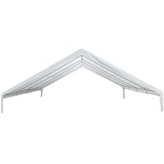 a white awning is shown against a white background