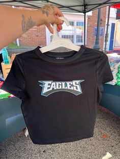 Black top. Made to order. Washing/drying instructions will be attached to every clothing item tag. Cropped Tube Top, Oct 11, Philadelphia Pa, Philadelphia Eagles, Black Top, Tube Top, Eagles, Womens Clothing Tops, Clothing Items