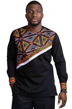 African Shirts Designs, Men African Fashion, Moda Afro, African Print Shirt, Nigerian Men Fashion, African Attire For Men, African Dresses Men, African Shirts For Men, African Clothing For Men