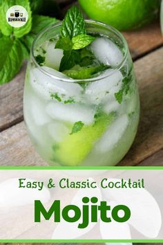 an easy and classic cocktail with mojito