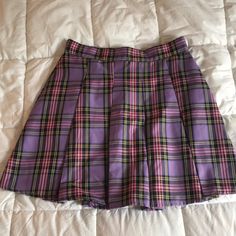 This Skirt Has Pleats In The Front, But None In The Back. Never Worn, No Rips Or Stains. It Is In Great Condition. Purple Skirt, Color Purple, The Back, Stylish Outfits, Womens Skirt, Skirt, Purple, Women Shopping, Color