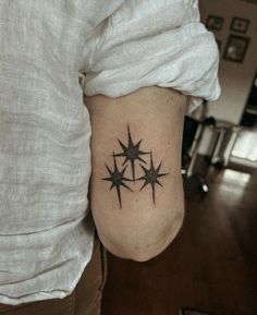 a person with a star tattoo on their arm