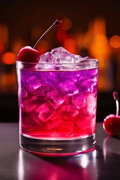 A delicious Purple People Eater cocktail showcasing its vibrant color and key ingredients, perfect for parties. This pin features 1 image that highlights this fun drink.