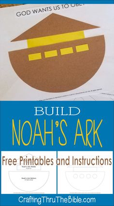 noah's ark craft with free printables and instructions