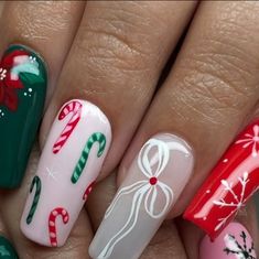 Personalized Nail Art • Est. 2 0 1 0 on Instagram: "🎄”short” Christmas nails🙂‍↕️
•••
✨Self Scheduling Button / More Info & Policies in my bio • Open&Booked thru December 2024 ✨
•••
#handjobsbyallison #nails #nail #nailart #mani #gel #gelnails #handpaintednails #ocnails #ocnailtech #christmasnails #gelx" December 2024, Open Book, Nails Nail, Gel Nails, Nail Art