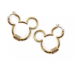 Disney Goldtone & Crystal Mickey Icon Hoop Earrings | Big Lots Disney Gold Earrings As Gift, Disney Gold Earrings For Gift, Gold Disney Earrings For Gift, Hoop Earrings Big, Big Lots Store, Earrings Big, Big Lots, Big Earrings, Disney Fan