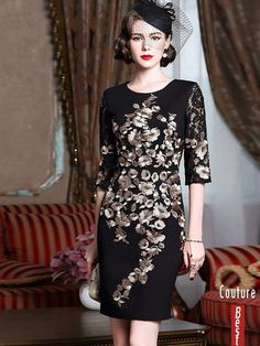 View Black With Gold Classy Cocktail Dress For Women Over 40,50 Wedding Guests that are unique for weddings at GemGrace. Shop high-end wedding guest dresses at cheap price online. #weddingguestdress