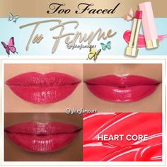 **Color: Heart Core** This Weightless, Too Femme Lipstick Features Buildable Color And A Juicy Shine. What It Does: Easy-Glide Application And Buildable Color Hugs The Lips And Creates The Perfect Looking Pout High Shine Formula Gives Lips The Look Of A Colorful, Juicy Finish A Melting Weightless Lipstick That Provides A Glossy/High Shine Finish. Provides Sheer To Buildable Color. Encased In A Luxe Pink Heart-Shaped Tube With A Champagne Gold Base. How To Use Apply Directly Onto Clean Lips And R Heart Core Lipstick, Nothing Compares 2 U, Heart Core, Too Faced Melted Matte, Melted Lipstick, Cherry Extract, Too Faced Lipstick, Strawberry Scent, Lip Injection Extreme