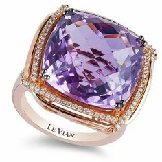 Le Vian Rings, Lavender Quartz, Le Vian, Gold Rings Jewelry, 14k Rose Gold Ring, Amethyst Purple, Amethyst Stone