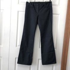 Nwot The Limited Drew Fit Women’s Dress Pants; 33” Length; Dark Denim; Tan And Zip Closure; Two Functioning Back Pockets; Never Worn; Both Bottom Hem Seams Are Not Sewn, Have The Potential To Be Another Inch Longer Fitted Mid-rise Dress Pants With Pockets, Fitted Full-length Dark Wash Pants, Fitted Full-length Dress Pants With Button Closure, Mid-rise Dark Wash Pants With Side Pockets, Dark Wash Mid-rise Pants With Button Closure, Dark Wash Stretch Pull-on Pants, Womens Dress Pants, Dark Denim, The Limited