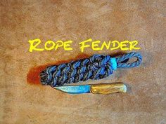 a knife and rope with the word rope tender written on it