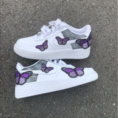 - Custom Butterfly Air Force One Purple - Size 6.5y - Brand New/Never Worn. - No Insoles - Ships Soon As Purchase Is Made. - Done With Authentic Air Force Ones. - Done With All Purple Butterflies. - Comment For Questioning. Nike Casual Customizable Sneakers, Nike Casual Custom Sneakers, Customizable Casual Nike Sneakers, Nike Customizable Low-top Sneakers, Customizable White Casual Sneakers, Customizable White Sneakers With Round Toe, Customizable White Round Toe Sneakers, Nike Custom Sneakers With Round Toe, Custom White Sneakers With Rubber Sole