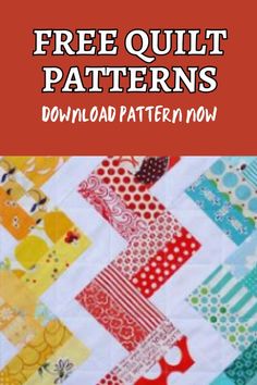 the free quilt pattern is shown here