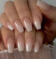 Nagel Tips, Stick On Nails, Elegant Nails, Chic Nails, Square Nails, Ombre Nails, Nude Nails