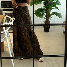 Please Read - Skirt Is Sheer And Has Two Holes At Bottom. They Are Not Noticeable When Wearing Animal Print Maxi Skirt, Print Maxi Skirt, Black And Brown, Maxi Skirt, Animal Print, Womens Skirt, Skirt, Women Shopping, How To Wear