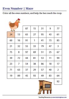 an even number maze for children to learn how to count the numbers in this game