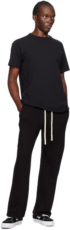 Relaxed-fit heavyweight brushed cotton fleece sweatpants. · Pre-shrunk and garment-dyed · Drawstring at elasticized waistband · Two-pocket styling Supplier color: Jet black Les Tien, Fleece Sweatpants, Brushed Cotton, Cotton Fleece, Jet Black, Sweatpants, Women Wear, Relaxed Fit, Free Shipping