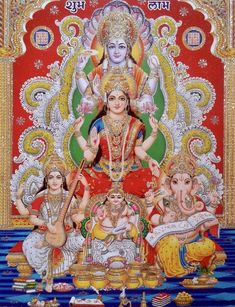 an image of the hindu god and his family