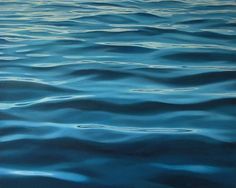 an abstract painting of blue water with ripples