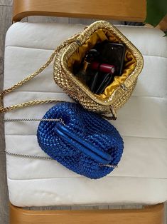 Wedding Woven Metallic Raffia Pouch Clutch Bag Small Tote - Etsy Blue Crochet Bag For Gift, Elegant Handmade Blue Crochet Bag, Elegant Blue Rectangular Crochet Bag, Elegant Blue Handmade Crochet Bag, Elegant Blue Crochet Bag For Everyday Use, Chic Blue Handmade Crochet Bag, Elegant Blue Crochet Bag, Rectangular Crochet Shoulder Bag For Party, Party Rectangular Crochet Bags