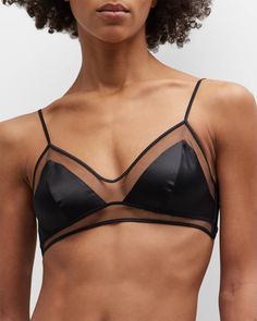 Silk Bralette, Satin Bra, Kiki De Montparnasse, Bergdorf Goodman, Top Designers, Design Inspo, Lifestyle Brands, Neiman Marcus, Bralette