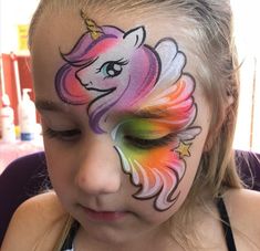 Face Painting Unicorn, Princess Face Painting, Unicorn Eyes, Balloon Painting, Kids Face Paint, Facepainting Ideas