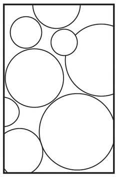 a black and white drawing of circles