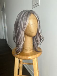 Density: our wigs feature realistic-looking results, including flat crowns, defined parting spaces, plucked hairlines and small sides. The goal is to create natural-looking wigs for everyday wear. If you prefer a fuller wig with height at the crown area, please specify, and we can make that happen! By default, our pieces will be dispatched in a low density. 🔮All photos are of our actual products taken in our studio. We do NOT pull images from the internet. 🔮This is not a mass-produced item. Each hairpiece is hand-made and custom coloured. We send photos of the product upon completion. ⭐️ Item Spec Sheet: Size: available in petite/average/large or custom-fitted Hair:  virgin human hair - Vietnamese Cuticles: kept and aligned - never treated with a chemical bath Length: pick your own Hairl Medium Length Grey Wigs, Wigs Silver Grey, Salt Pepper Hair Wig, Grey Balayage, Gray Balayage, Natural Looking Wigs, Hair Flow, European Hair, Full Wigs