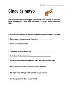 a printable worksheet with an image of a squirrel and the words cinco de mayo