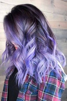 Short Hair, Blue Highlights: A Perfect Match Purple Brown Hair, Purple Balayage