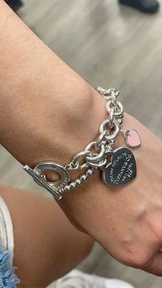 tiffanny and co jewelry dupe | tiffanny and co silver bracelet | tiffany and co silver bracelet with heart | #tiffanyandco #bracelet Tiffany Co Bracelet, Tiffany And Co Bracelet Aesthetic, Tifanny Co Bracelet, Tiffany And Co Heart Bracelet, Tiffany Toggle Bracelet, Tiffany And Co Charm Bracelet, Tiffany And Co Bracelet Stack, Tiffany Stack