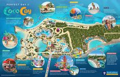 a map of the perfect day at coco cay