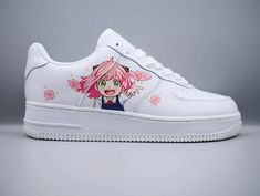 Sporty White Custom Sneakers With Anime Print, White Sporty Custom Sneakers With Anime Print, White Custom Sneakers With Anime Print For Streetwear, White Low-top Custom Sneakers With Anime Print, White Casual Custom Sneakers With Anime Print, Casual White Custom Sneakers With Anime Print, White Casual Sneakers With Anime Print, White Custom Sneakers With Anime Print, White Low-top Sneakers With Anime Print