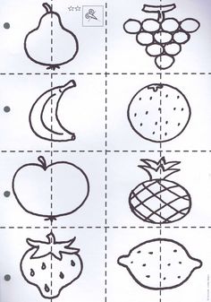 the diagram shows how to draw fruits and vegetables