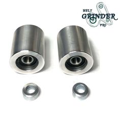 two metal rollers with one bearing on each side