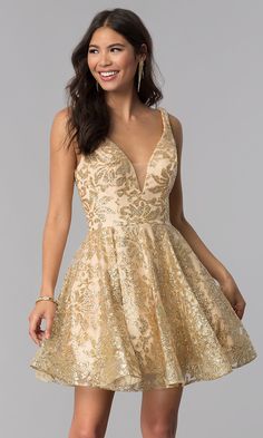 Short Gold Prom Dresses, Jovani Homecoming Dresses, Glitter Homecoming Dress, Gold Homecoming Dress, Gold Color Dresses, Gold Dress Short, Fall Bridesmaid, Sequinned Dress, Damas Dresses