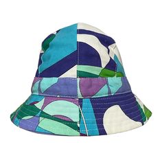 condition 9/10 color blue size 2 hat height 12cm, circumference 56cm, hat brim width 5cm cotton 100% made in italy free shipping worldwide (takes around 5days) Emilio Pucci, Bucket Hat, Size 2, Color Blue, Blue Color, In Italy, Spring Summer, Italy, Hats