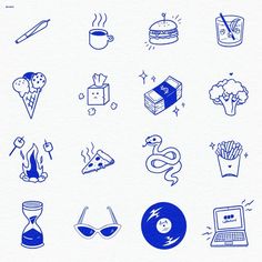 Hand Drawn Icons Doodles, Icon Inspiration Design, Graphic Icons Design, Graphic Design Icons Illustrations, Brand Icons Design, Logo Inspo Graphics, Doodles Graphic Design