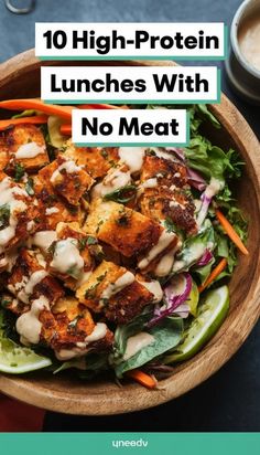 Power through your day with these 10 high-protein meatless lunch ideas! 🥗✨ Packed with plant-based proteins, these recipes are nutritious, satisfying, and perfect for work or home. #LunchIdeas #HighProteinMeals