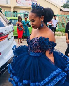 Setswana Wedding Dresses, Sishweshwe Designs Dresses, Setswana Traditional Attire, Setswana Wedding, Sotho Wedding, Traditional Shweshwe Dresses, Setswana Traditional Dresses, Tswana Wedding, Tswana Traditional Wedding Dresses