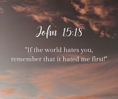 If someone hates you, remember🥲that the whole world hated God first.... The World Hated Me First Verse, If The World Hates You Bible, If The World Hates You Remember, Jesus Bible, Me First, He Is Risen, 2025 Vision, God First