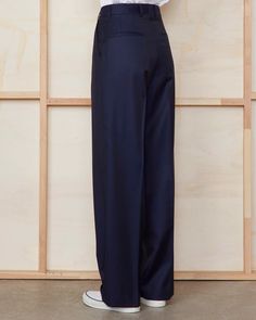 New sophie pants – Officine Générale Pleat Pants, Pleated Pants, Dark Navy, High Waisted Pants, Portugal, Wide Leg, High Waisted, Wool, Navy