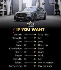 a mercedes ad with the words if you want it, and an image of a car