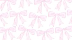 pink bows on white background for wallpaper