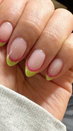 Nails Pink Green Aura Nails, G Nails, Nail Art Inspiration, Funky Nails, Artistry Makeup, Summer Nails, Nail Inspo, Pretty Nails, Cute Nails