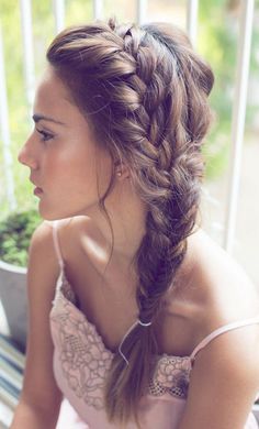 See Ya, Middle Part! 10 Side Swept ‘Dos You Can DIY | Brit + Co Fishtail Braids, Side Braid Hairstyles, Popular Haircuts, Hair And Beauty, Long Hairstyles, Fish Tail Braid, Hair Color Ideas